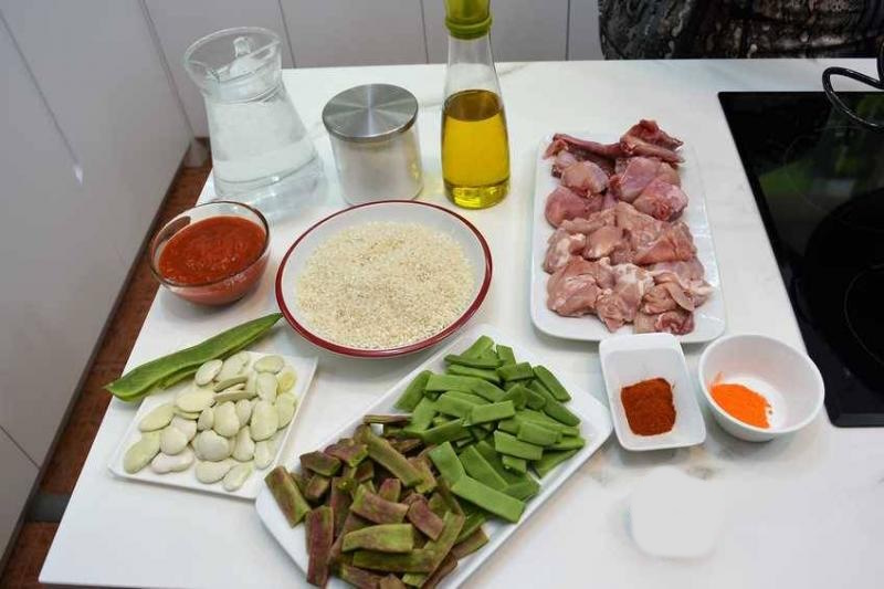 Ingredientes de la paella valenciana