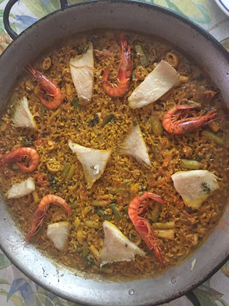 Reposo final de la paella