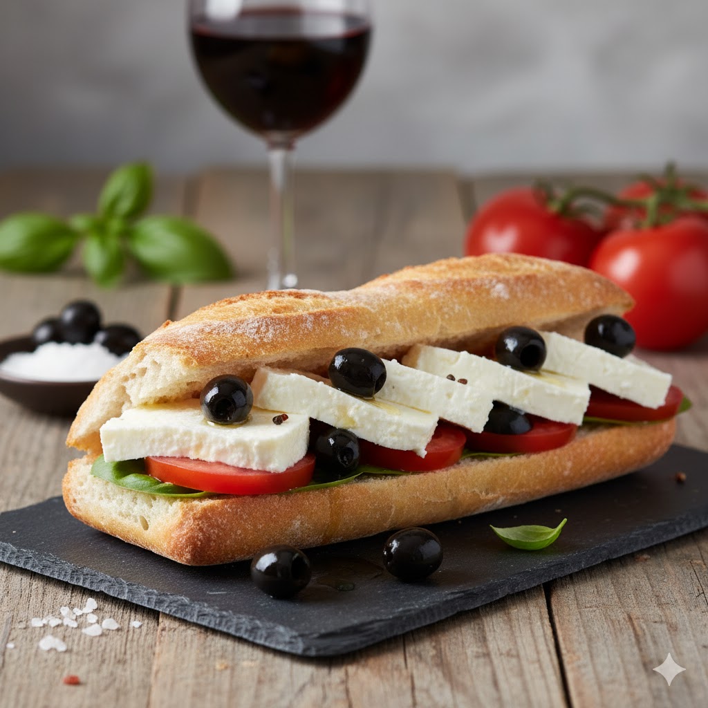 [translate:Bocadillo de Queso Fresco con Aceitunas y Tomate]