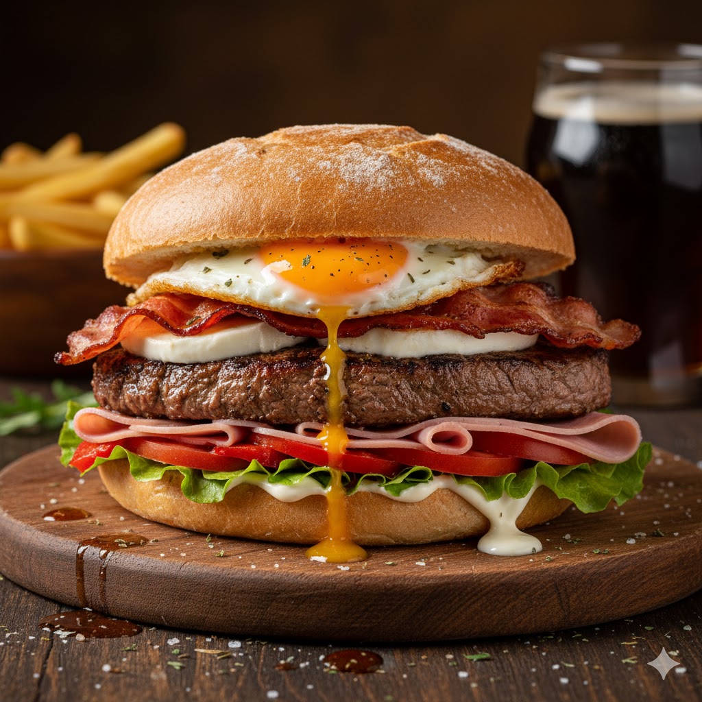 [translate:Chivito uruguayo servido]