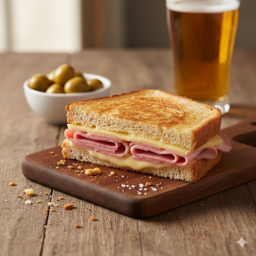 Sándwich mixto servido