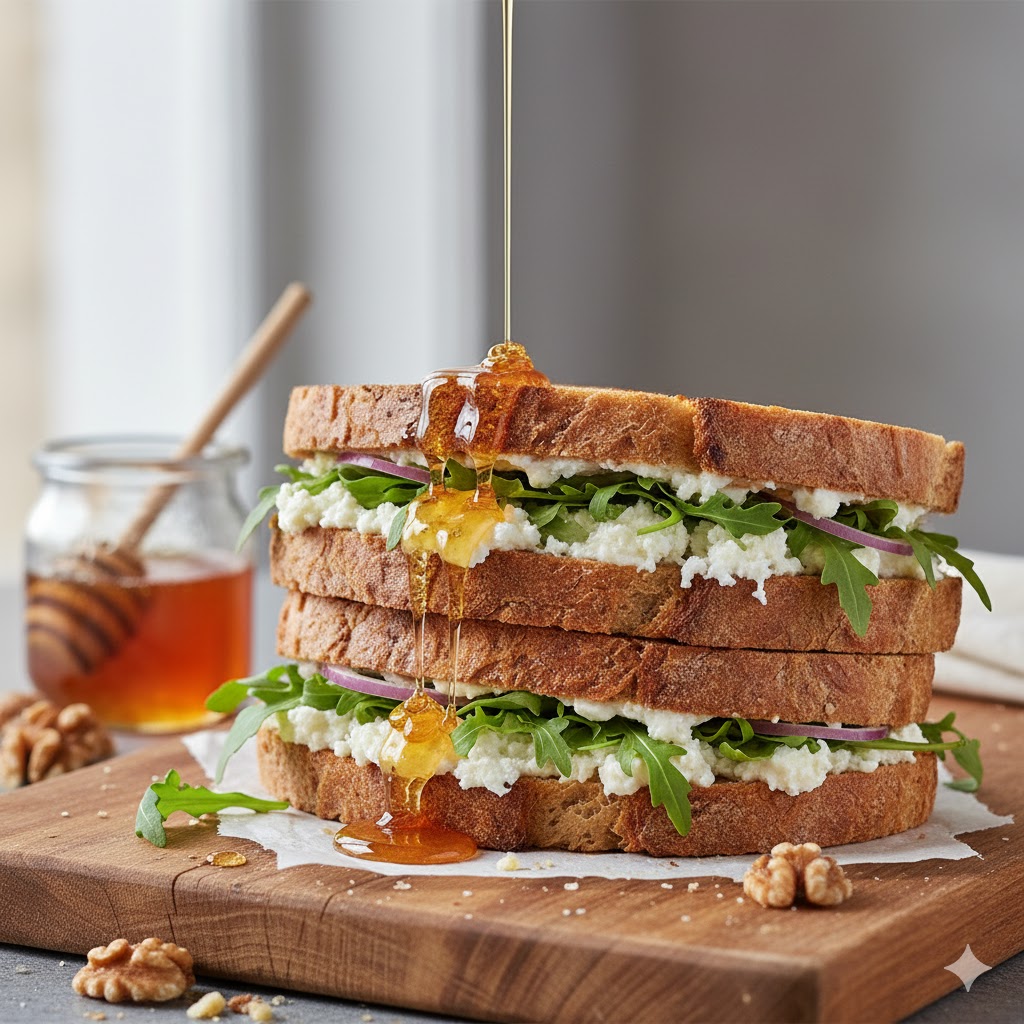 [translate:Sándwich de queso cabra y miel]