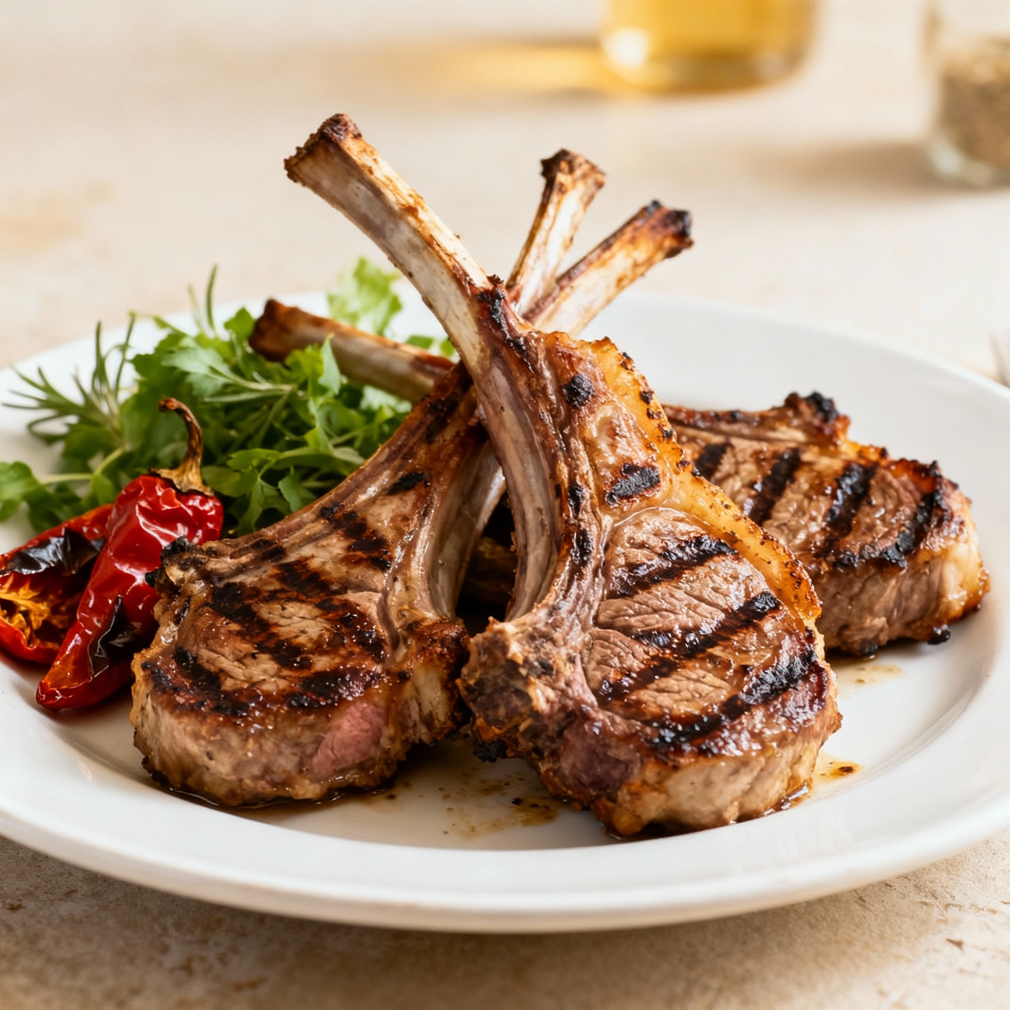 Chuletillas de cordero a la barbacoa