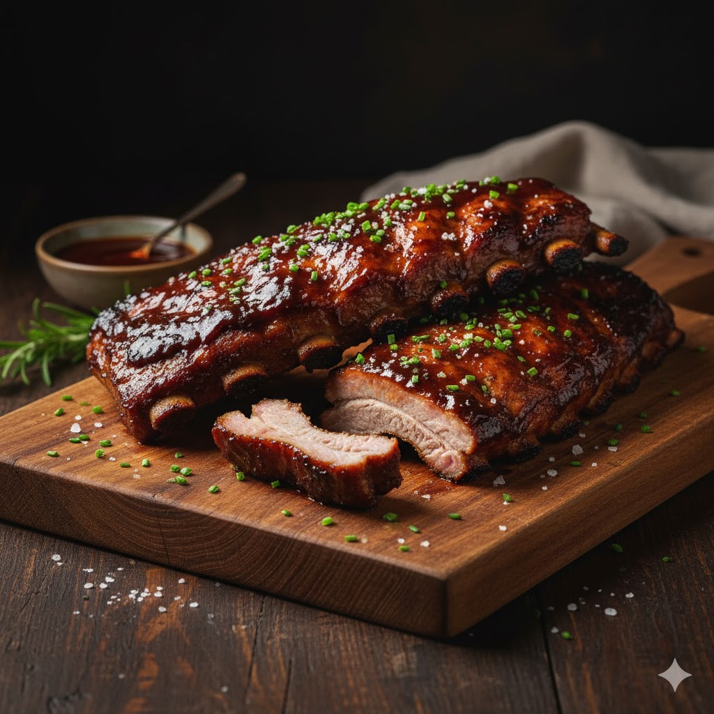 Costillas a baja temperatura con BBQ