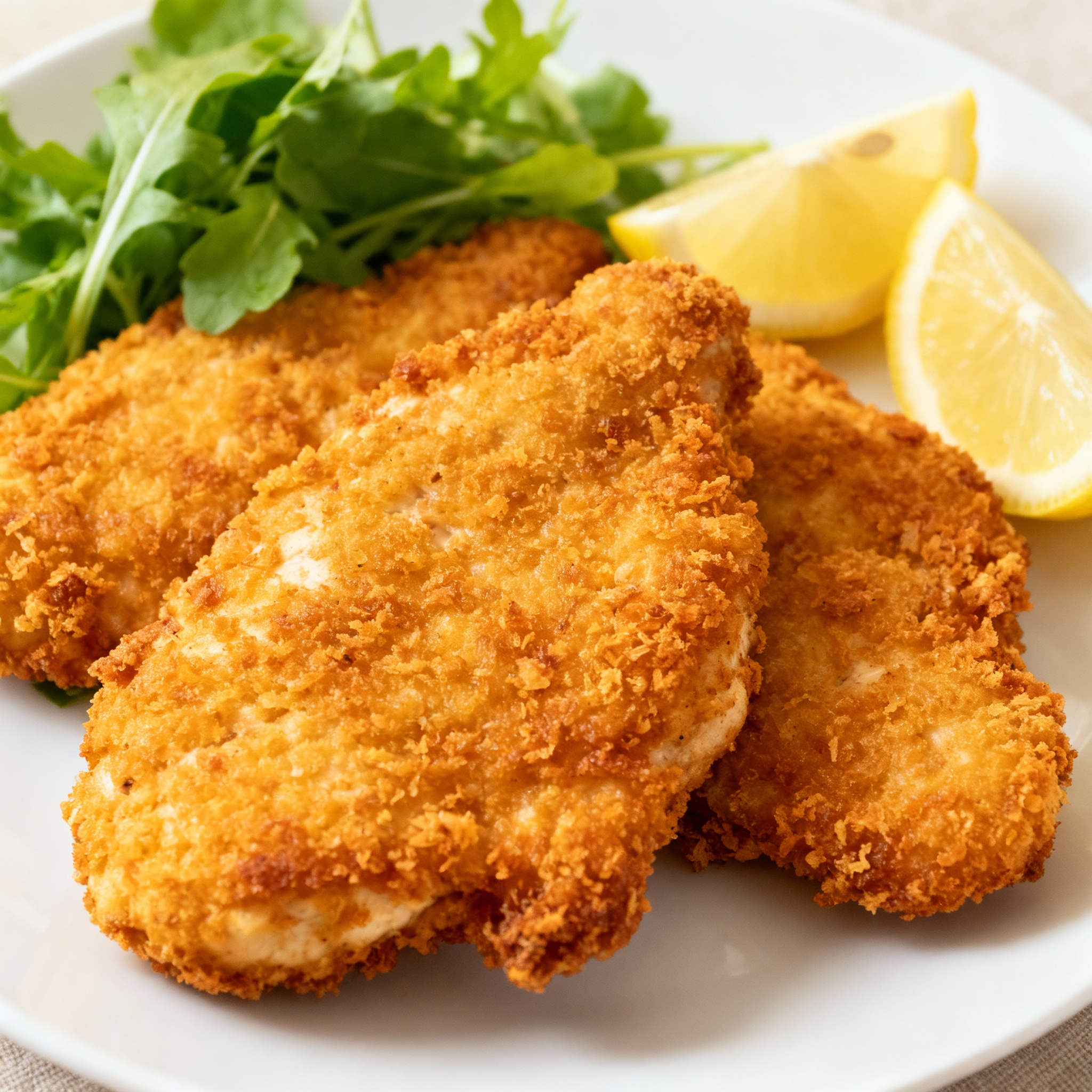 Filetes de pollo empanados