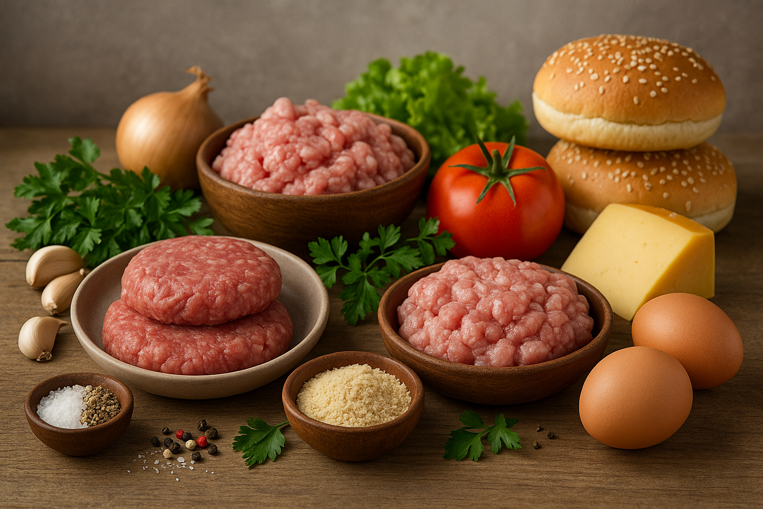 Ingredientes hamburguesas caseras
