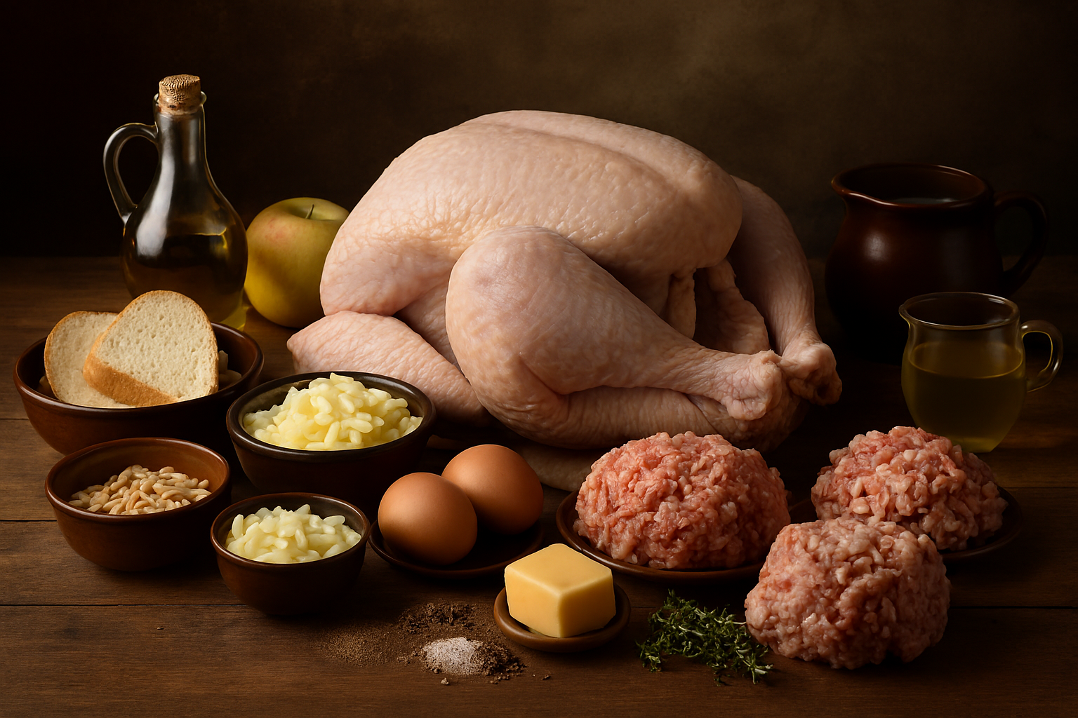 Ingredientes Pavo Relleno de Navidad