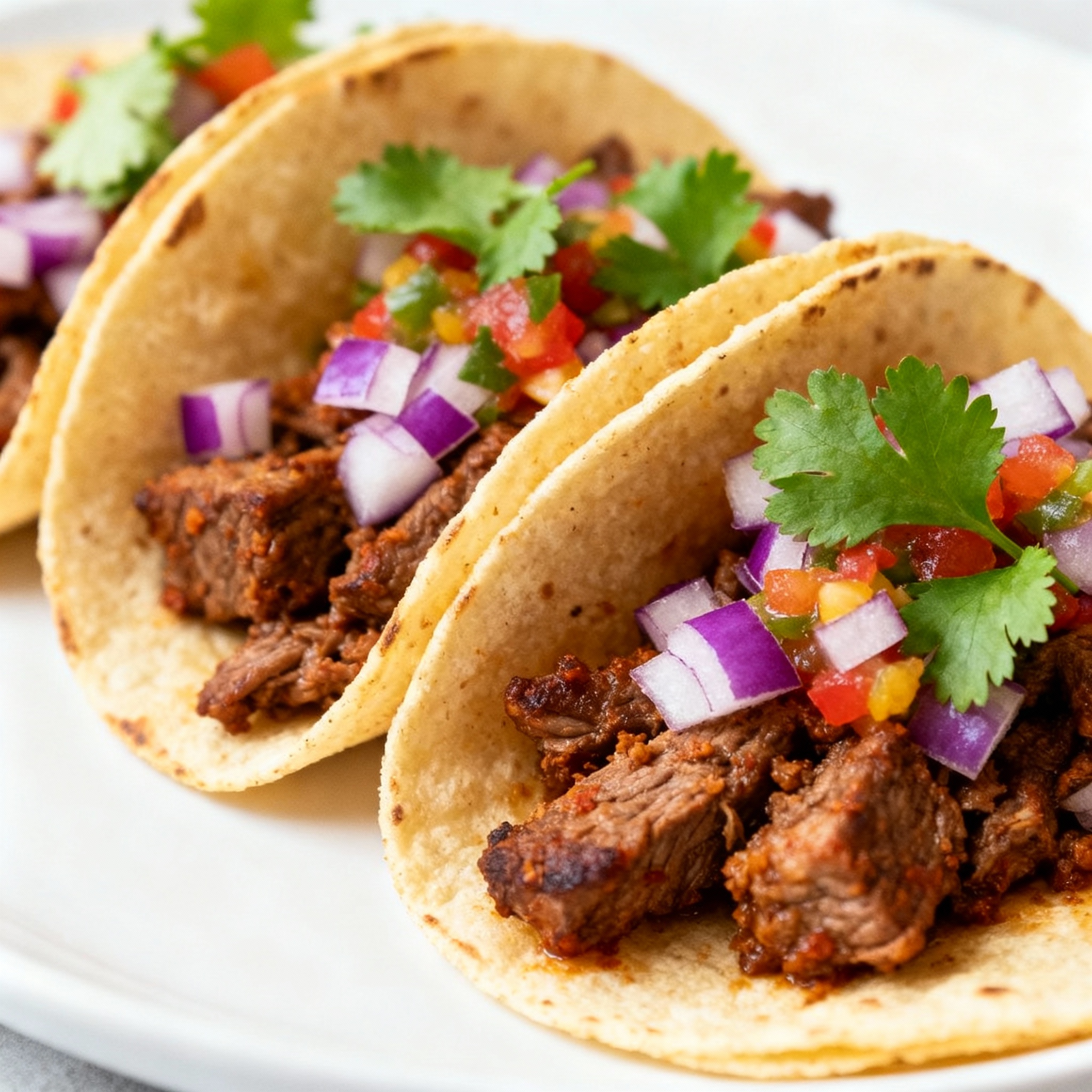 Tacos de carne especiada