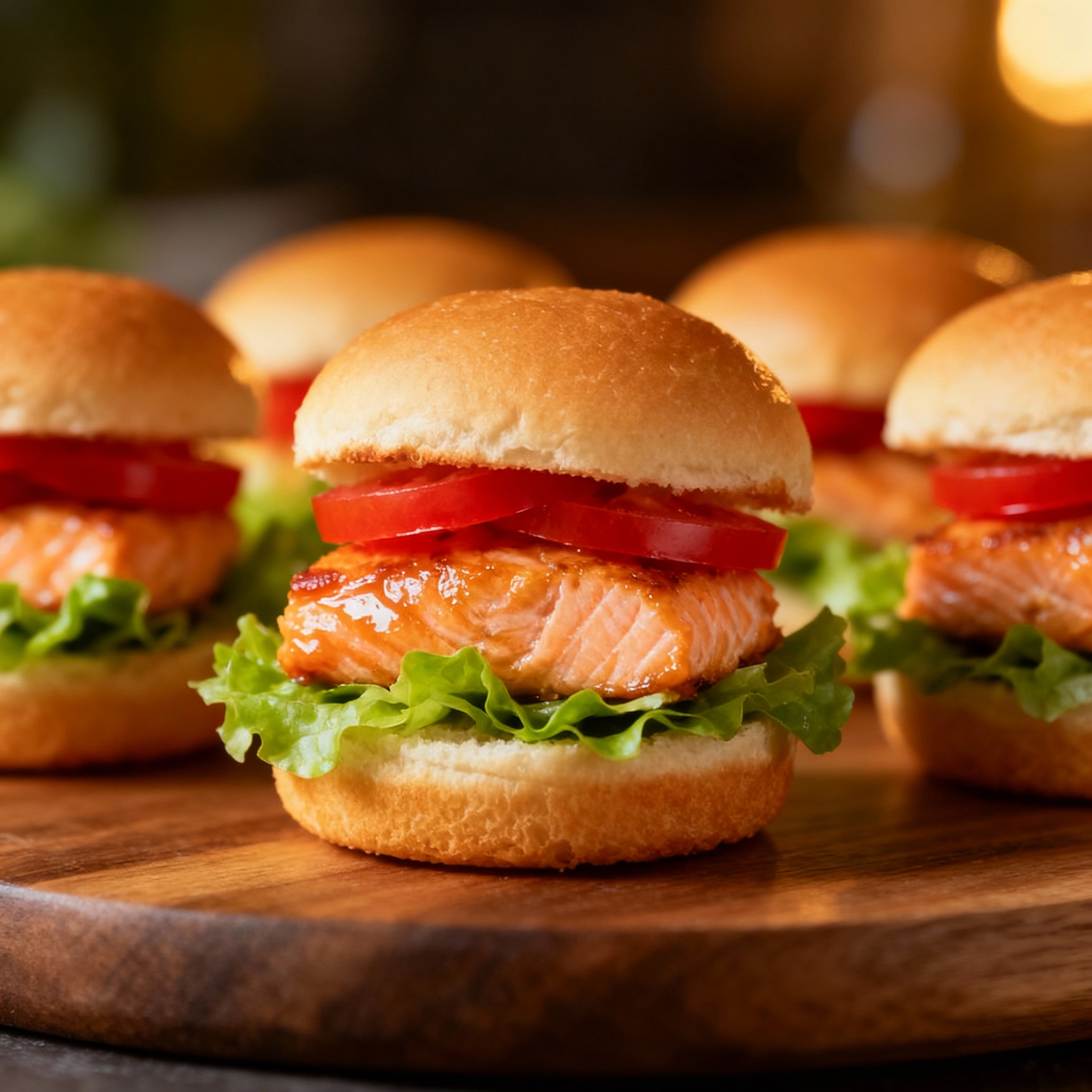 Mini hamburguesas de salmón