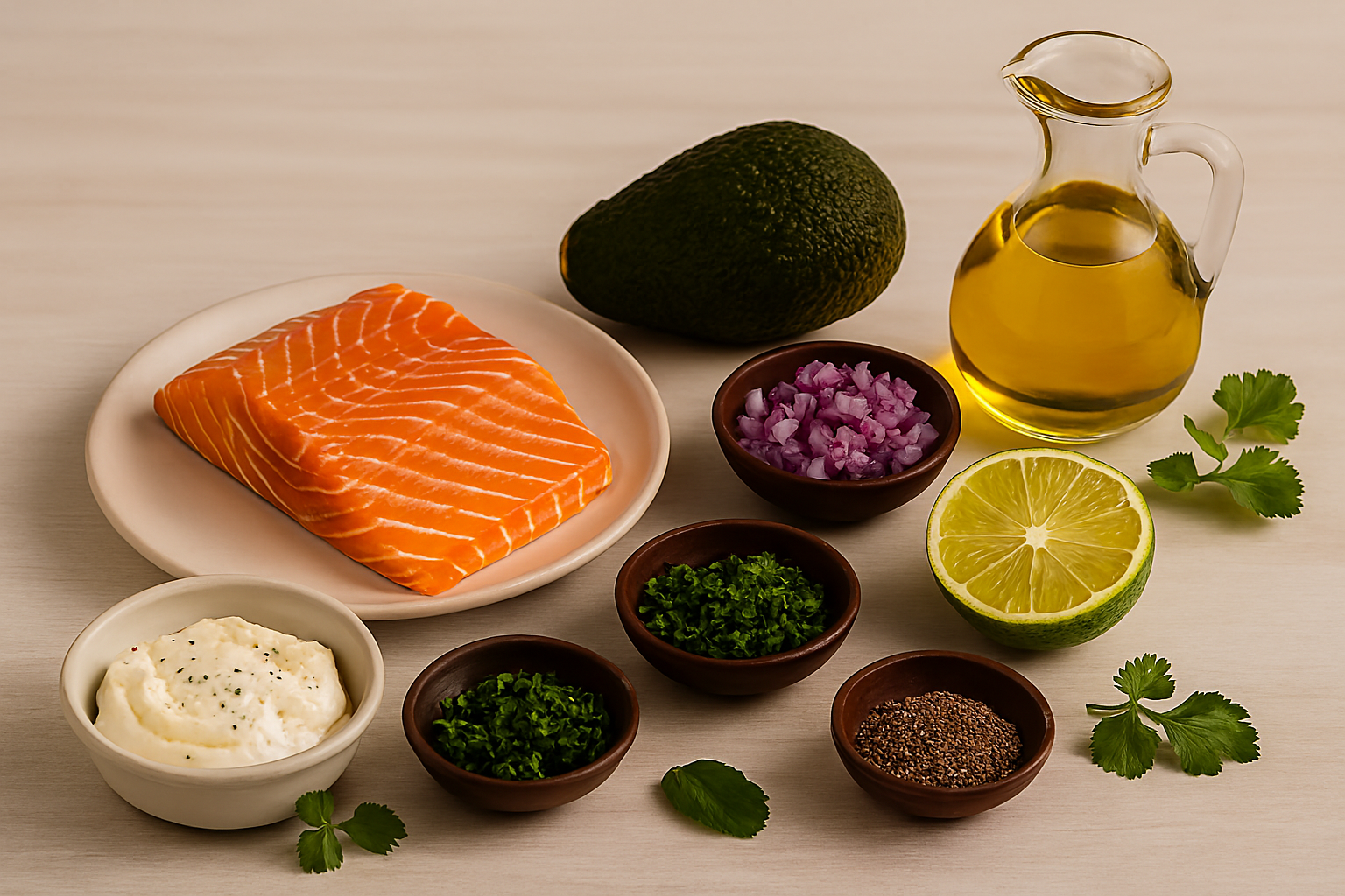 [translate:Ingredientes tartar de salmón con aguacate]