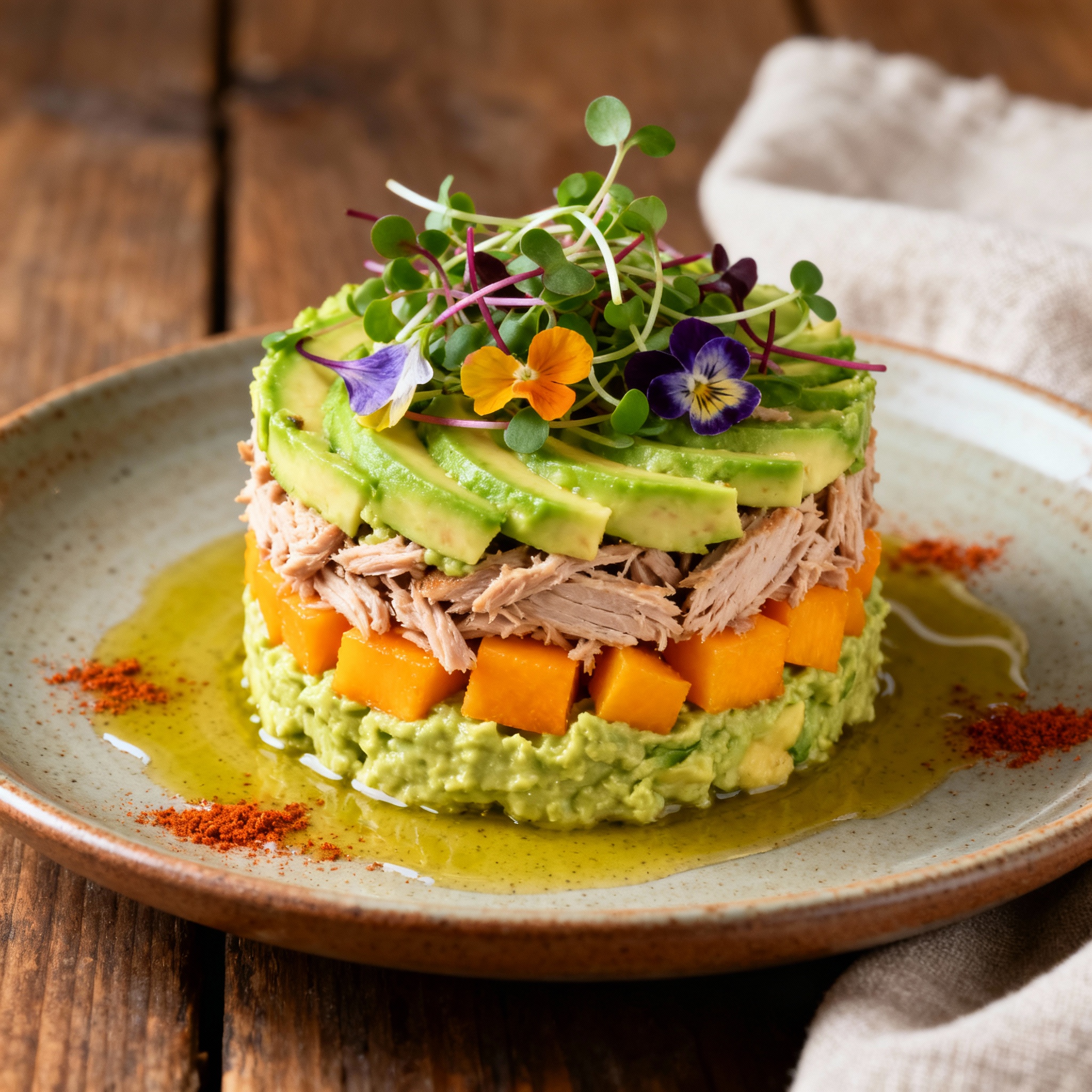 Timbal de atún y aguacate