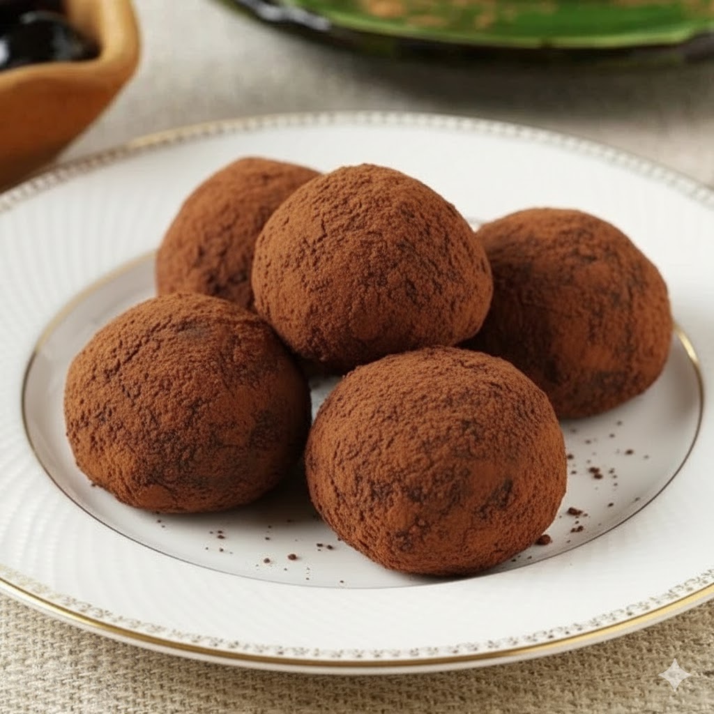 Trufas de chocolate con aceite de oliva