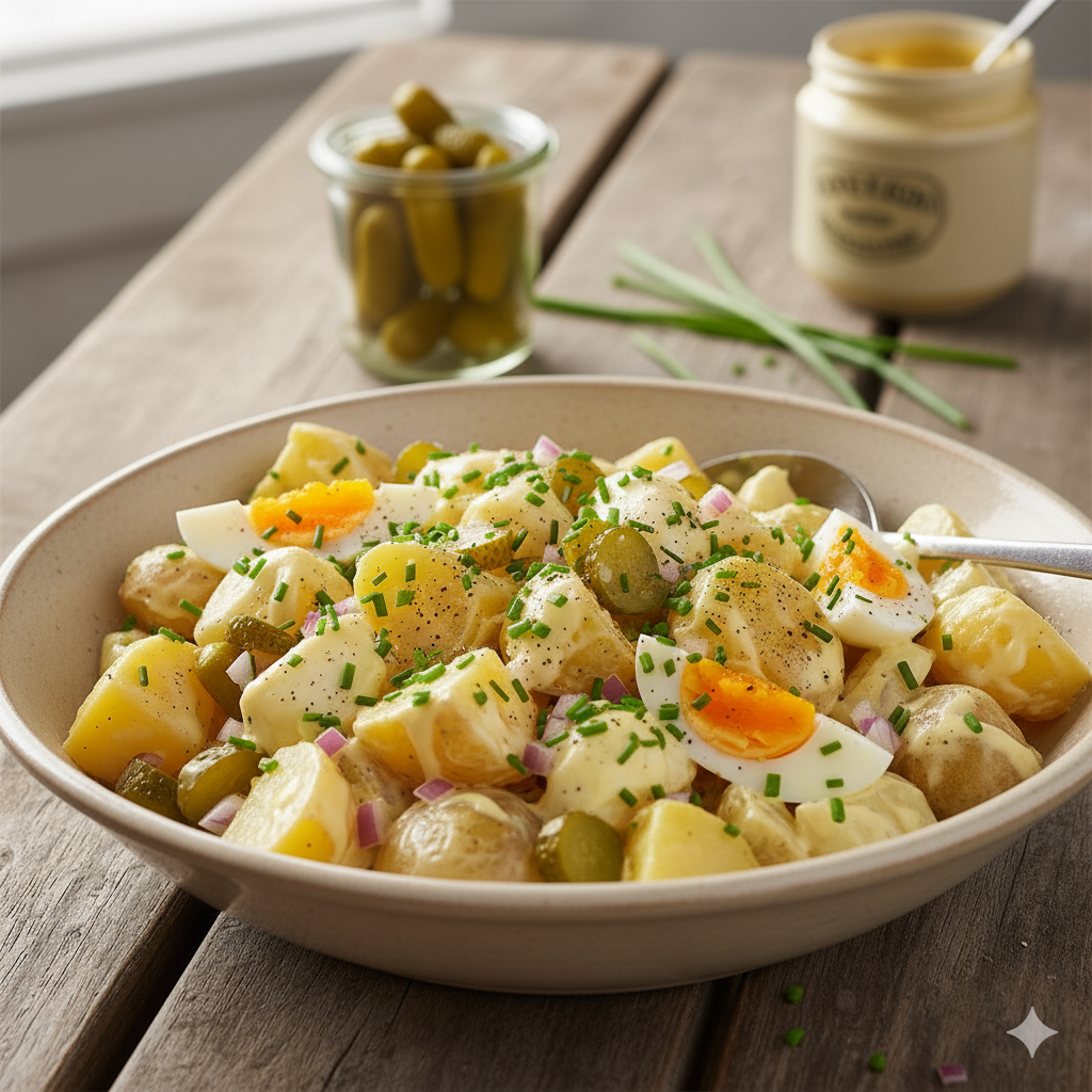 Ensalada de patata emplatada