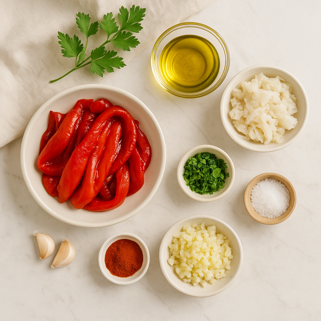 Ingredientes del esgarraet valenciano