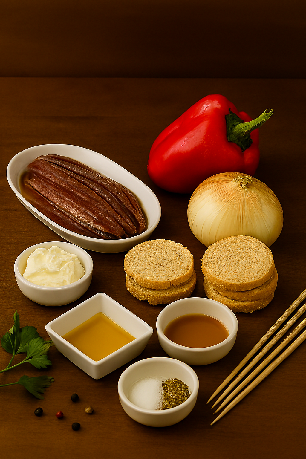 [translate:Ingredientes Canapé de Anchoa y Pimiento]