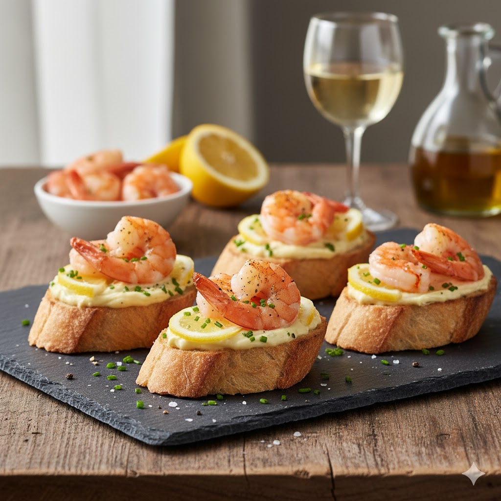 [translate:Canapé de Gambas con Limón servido]