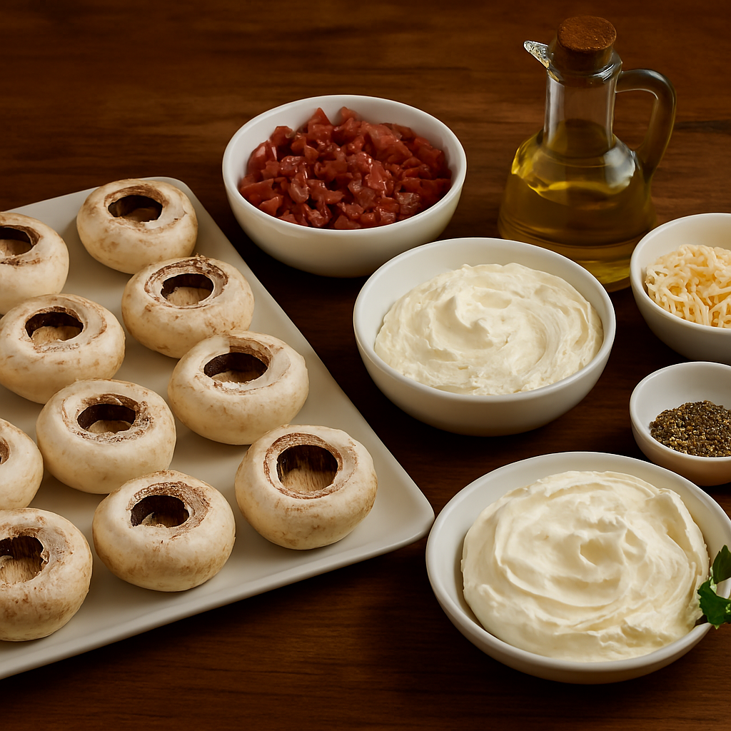 [translate:Ingredientes canapés de champiñones rellenos]