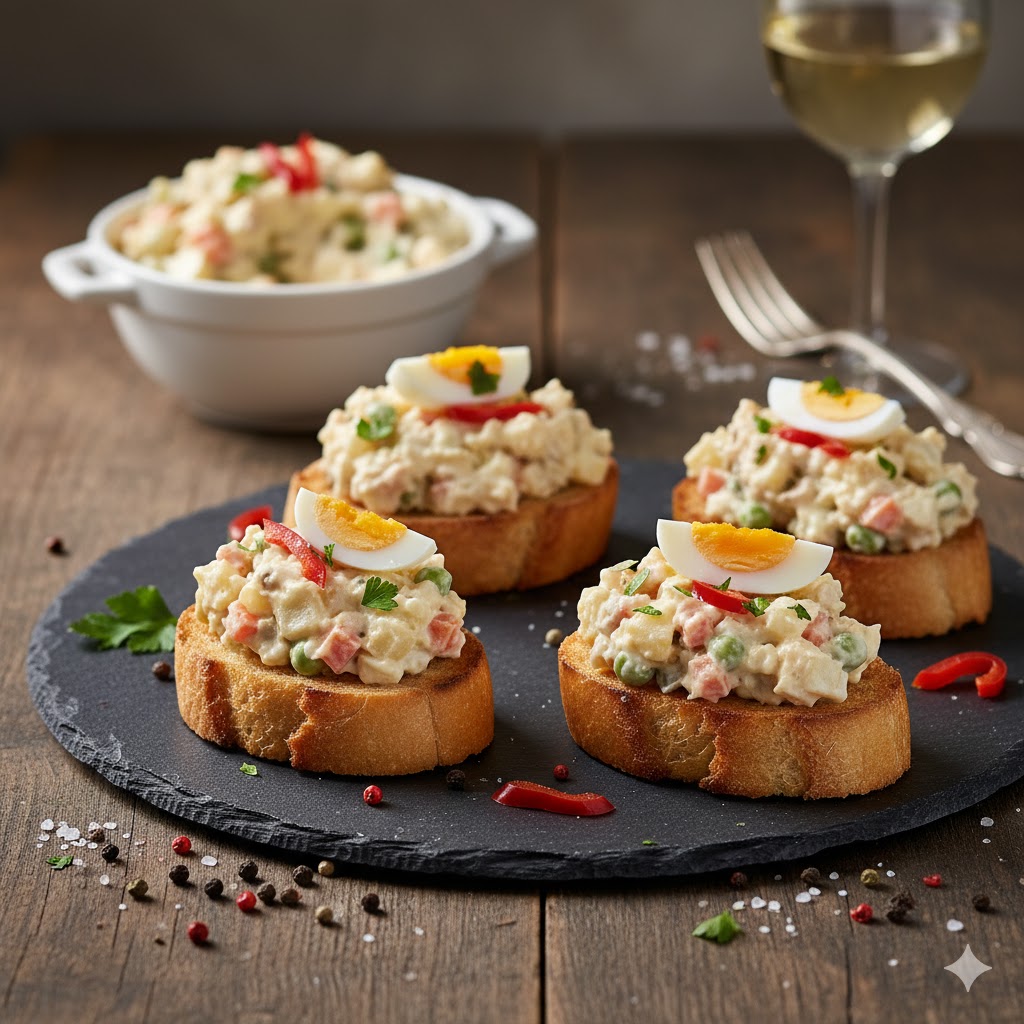 [translate:Canapés de Ensaladilla sobre Tosta]