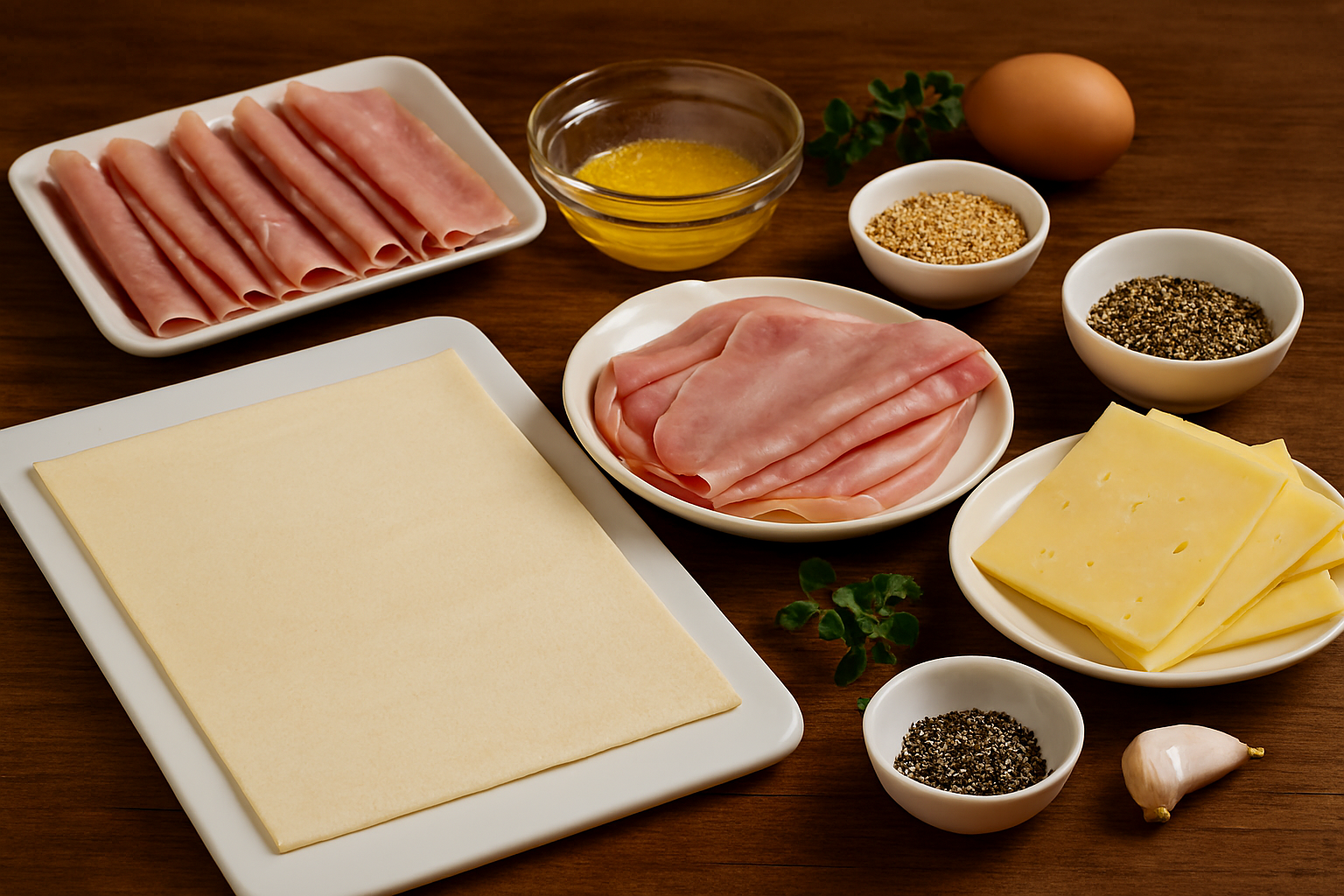 [translate:Ingredientes hojaldritos de jamón y queso]