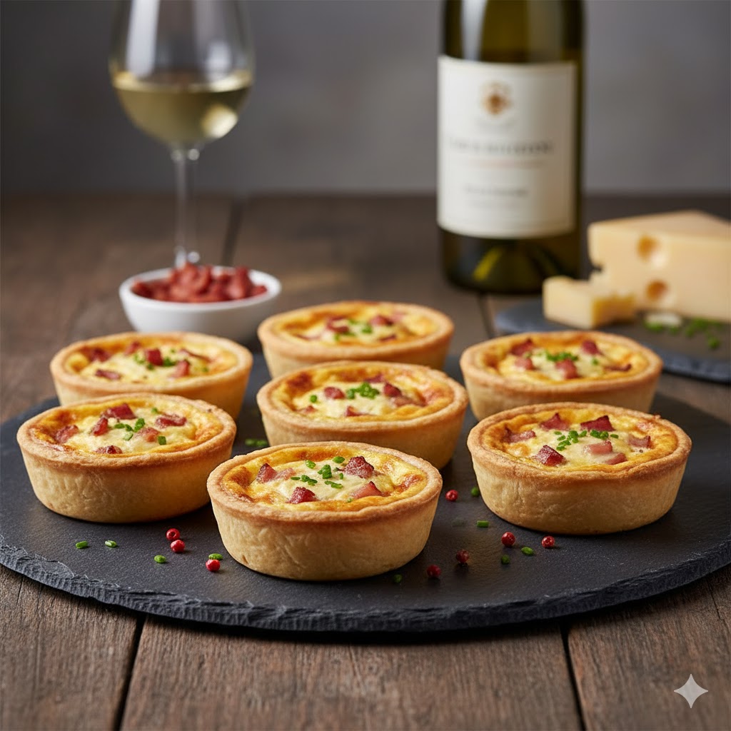 [translate:Mini quiches Lorraine servidas]