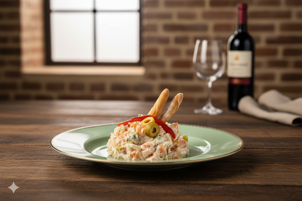 Ensaladilla Rusa en un ambiente veraniego