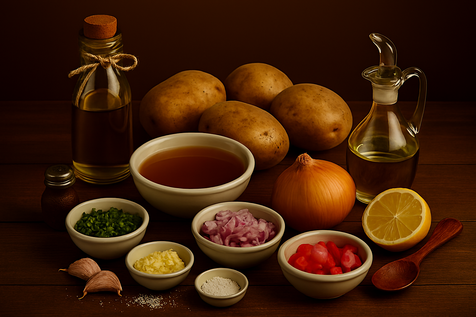 Ingredientes patatas bravas