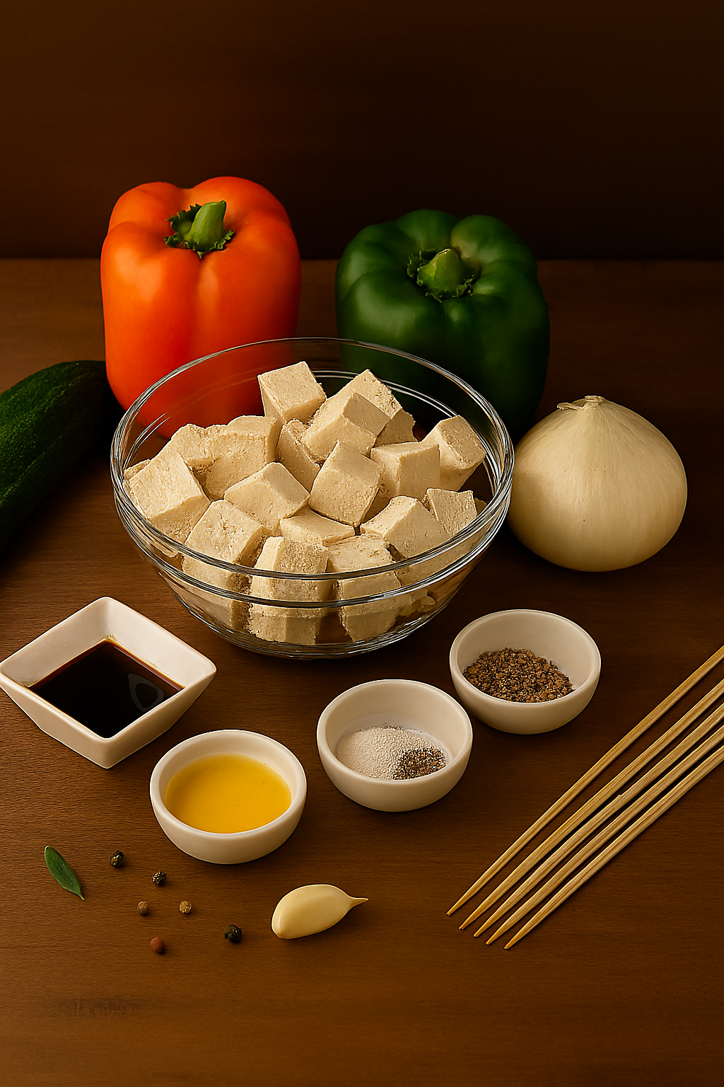 [translate:Ingredientes brochetas de tofu teriyaki]
