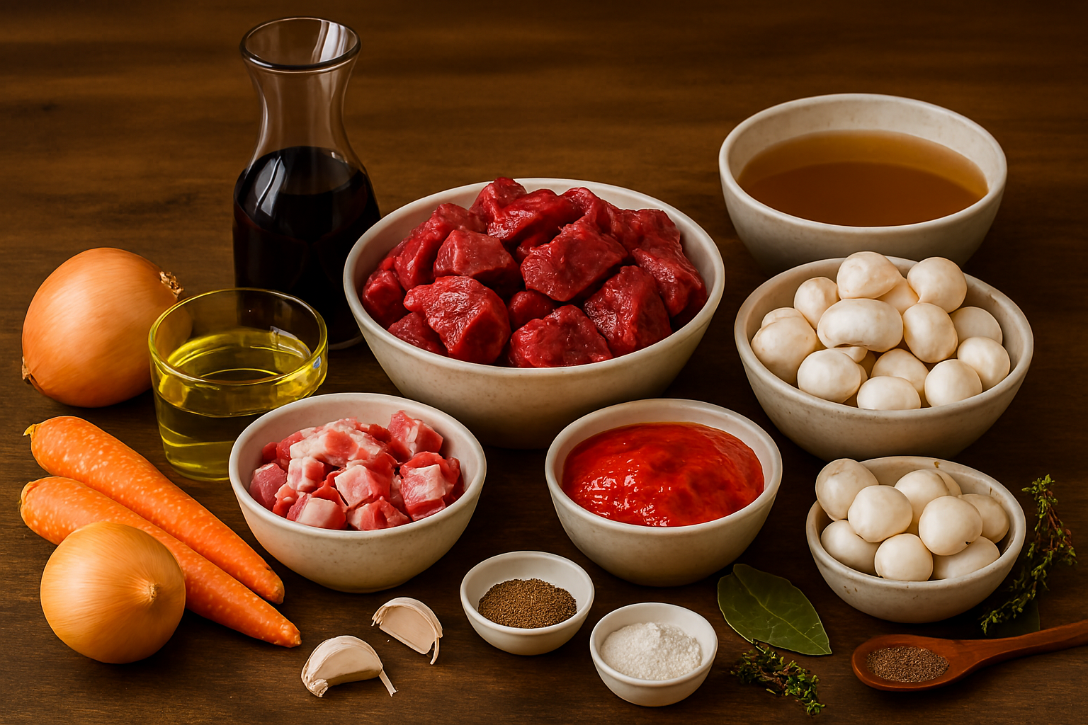 Ingredientes Boeuf Bourguignon