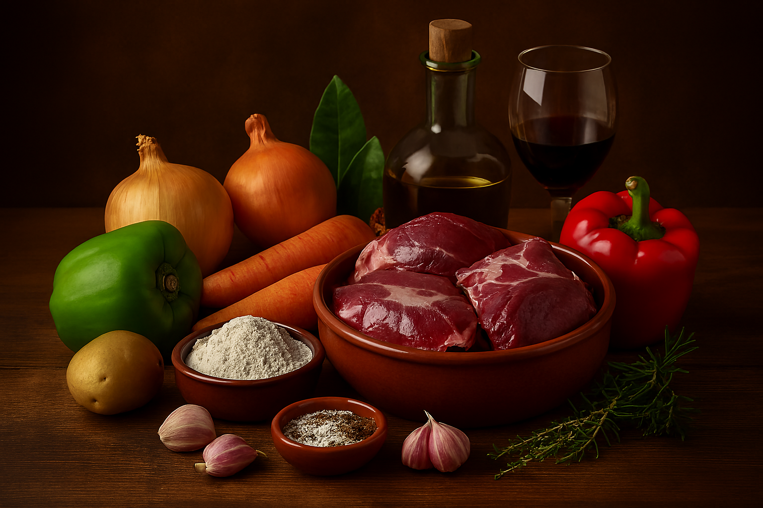 Ingredientes Carrilleras al Vino Tinto