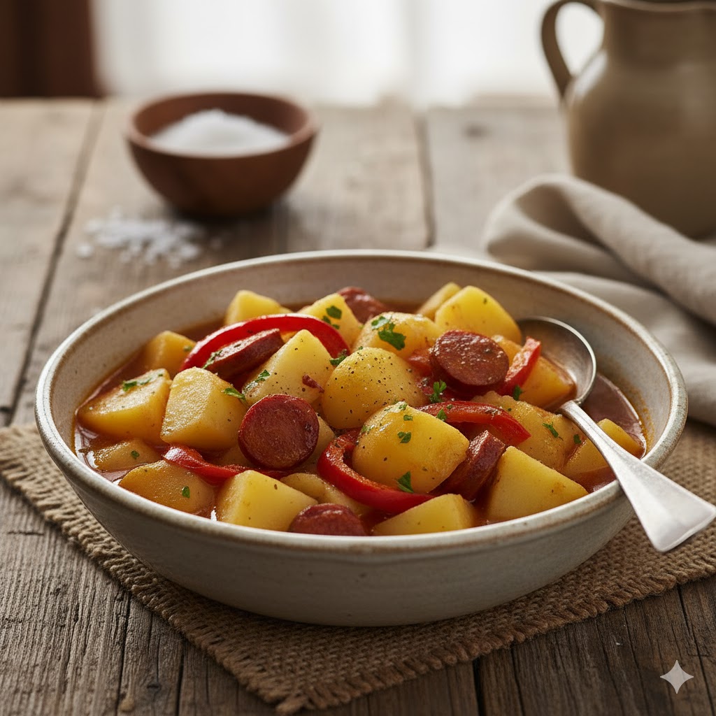 Patatas a la Riojana servidas