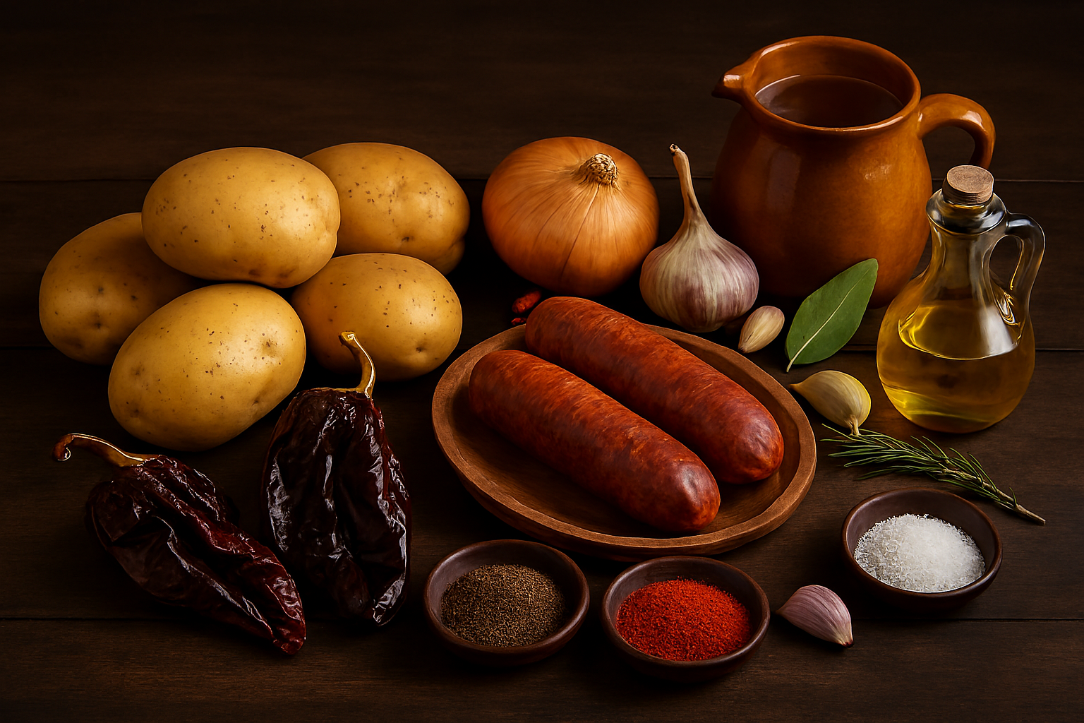 Ingredientes patatas a la riojana