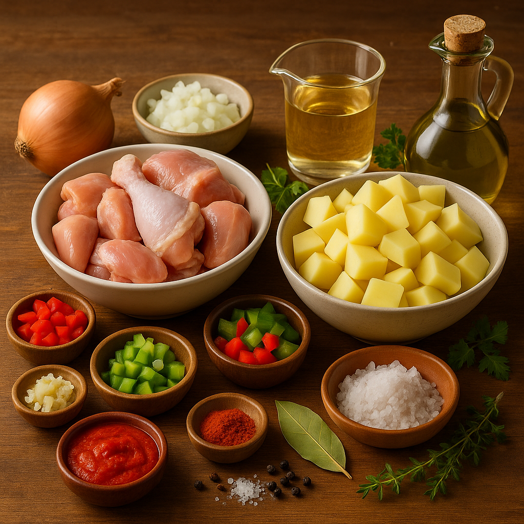 Ingredientes Pollo Guisado con Patatas