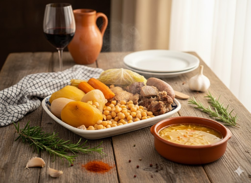 Puchero Valenciano servido