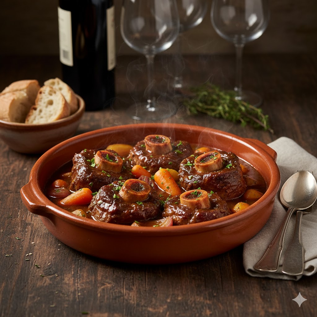 Estofado de Rabo de Toro servido