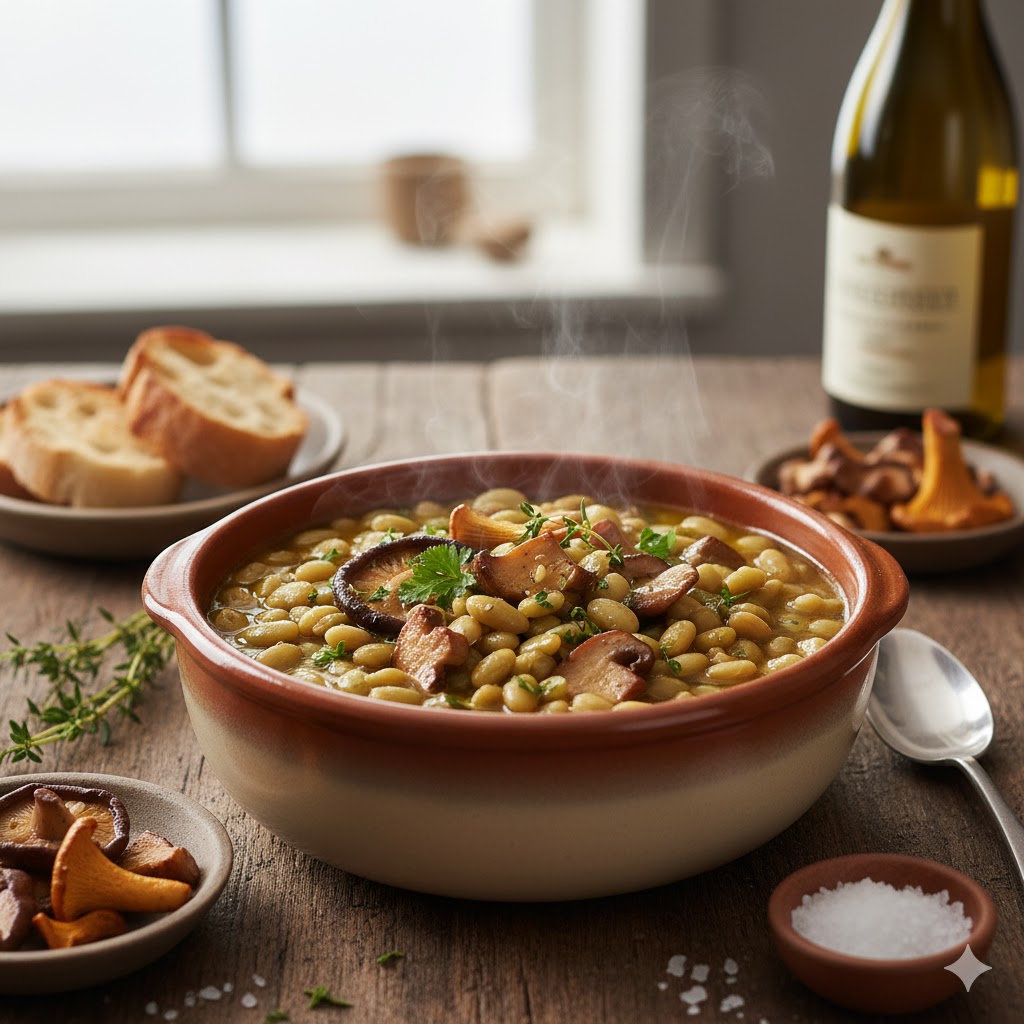 Verdinas con Setas servidas