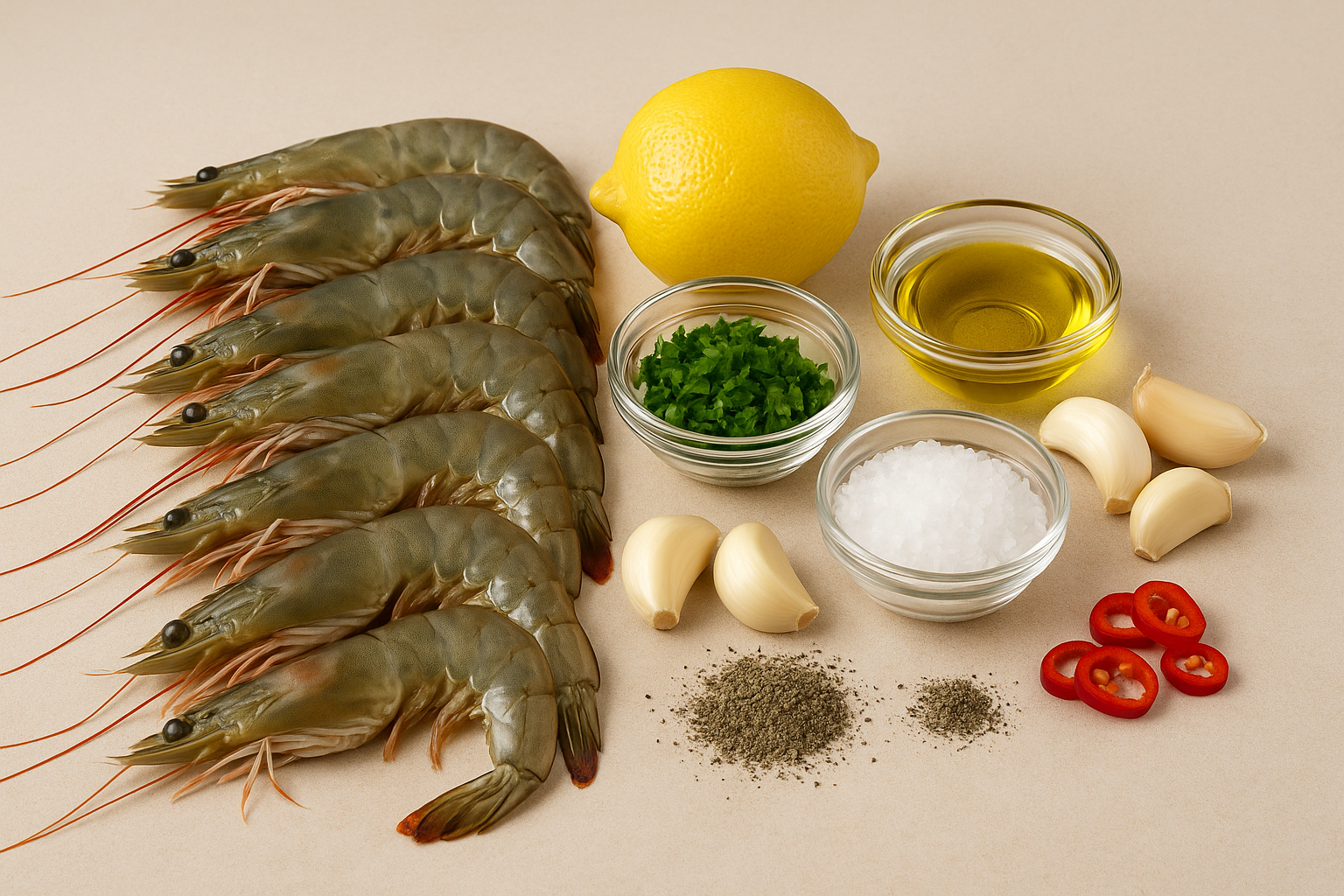 Ingredientes Langostinos al Horno