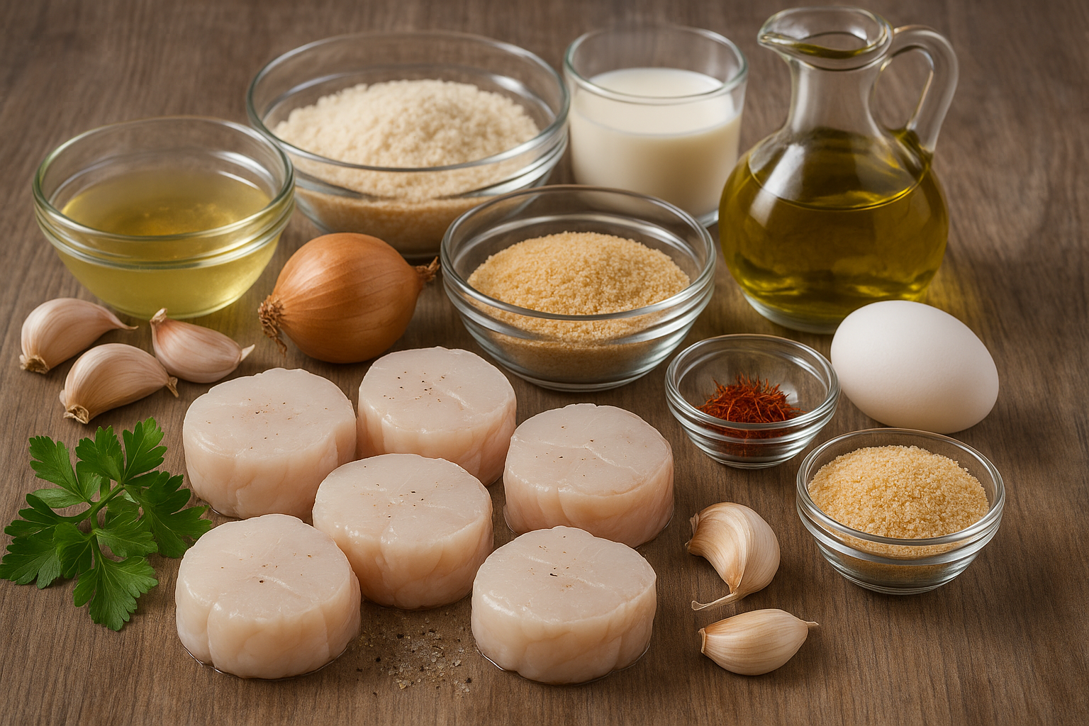 Ingredientes Rape al Azafrán con Crujiente