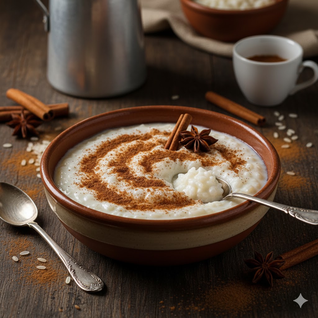 [translate:Arroz con leche casero servido]