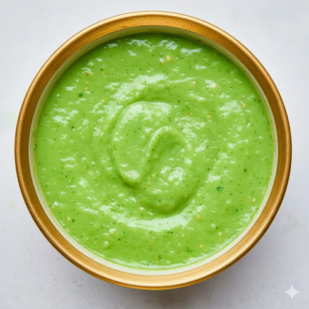 Salsa verde mexicana de tomatillo