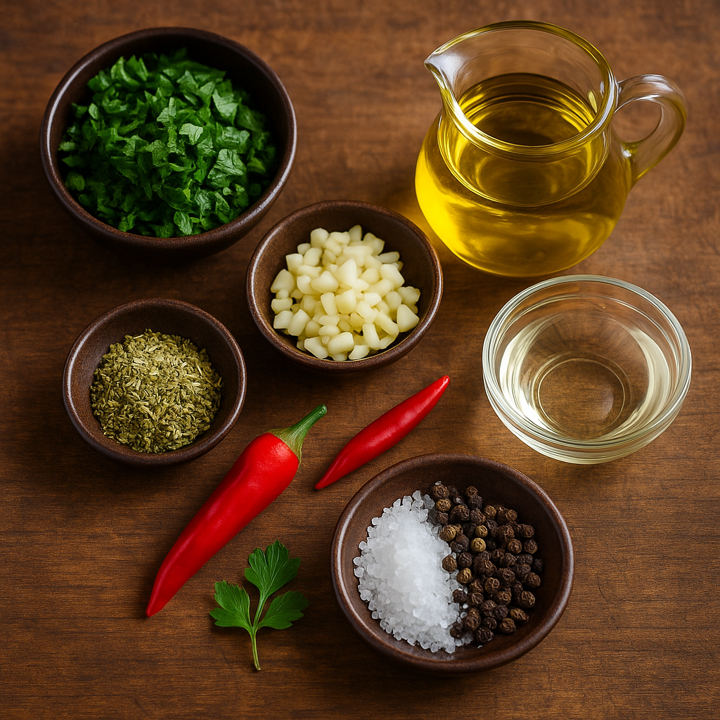 Ingredientes chimichurri