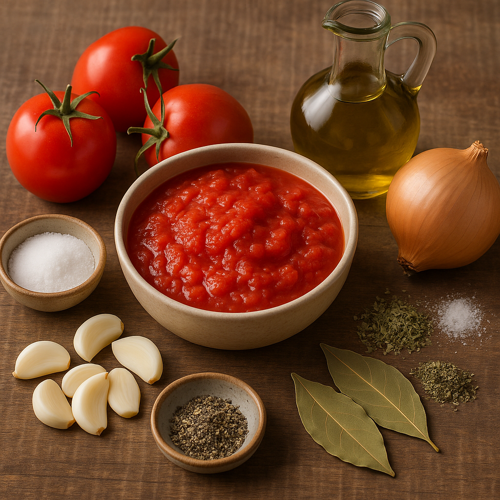 Ingredientes salsa de tomate