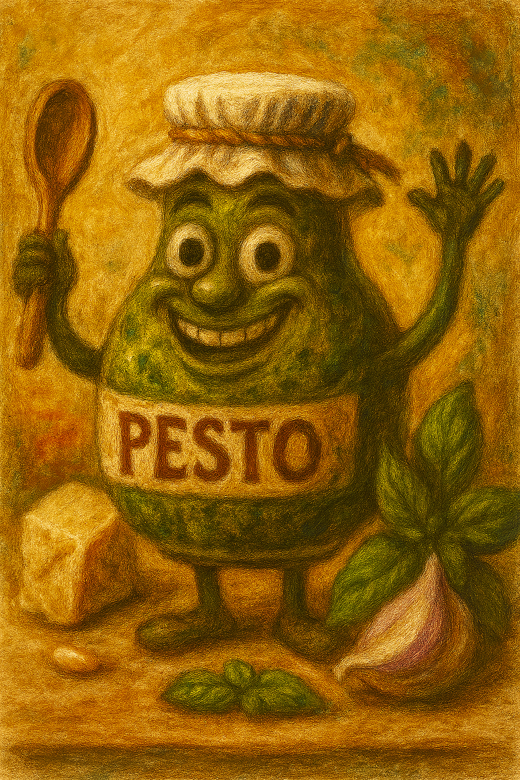 Pasta con pesto genovés