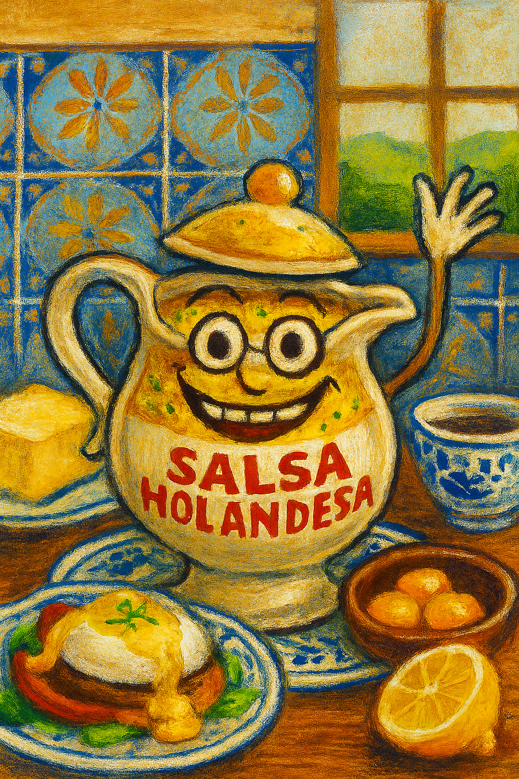 Salsa de limón servida