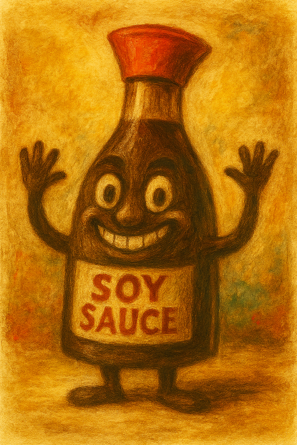 Salsa de soja servida
