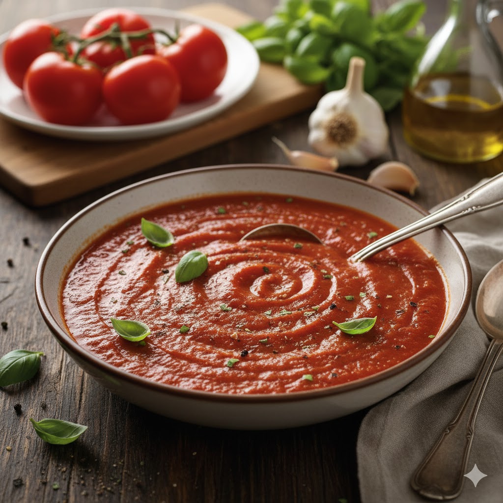 Salsa de tomate lista