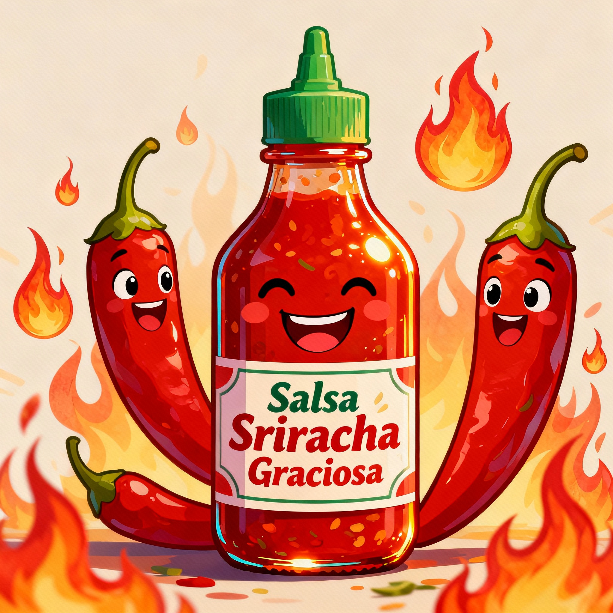 Sriracha servida