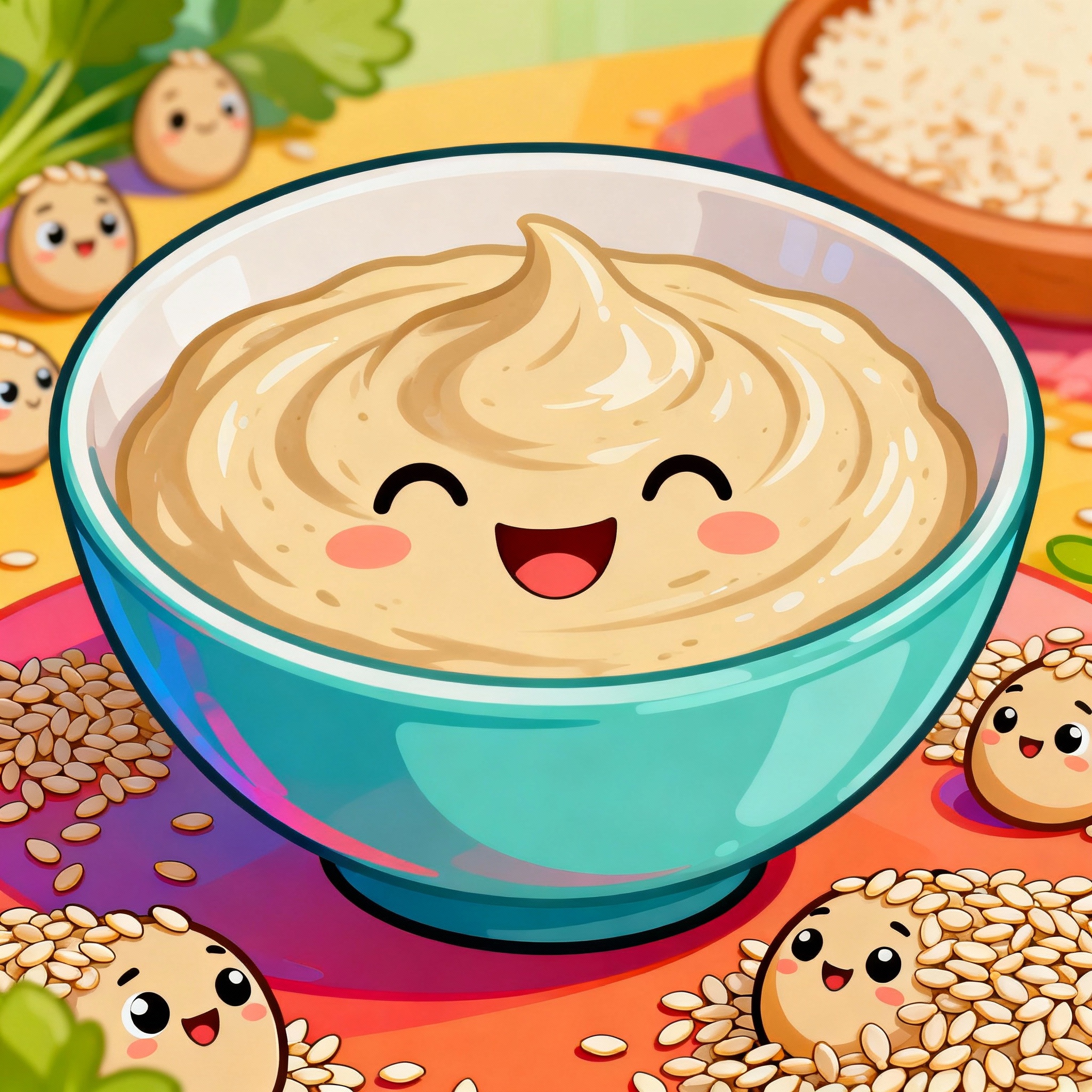 Tahini servido con limón y especias