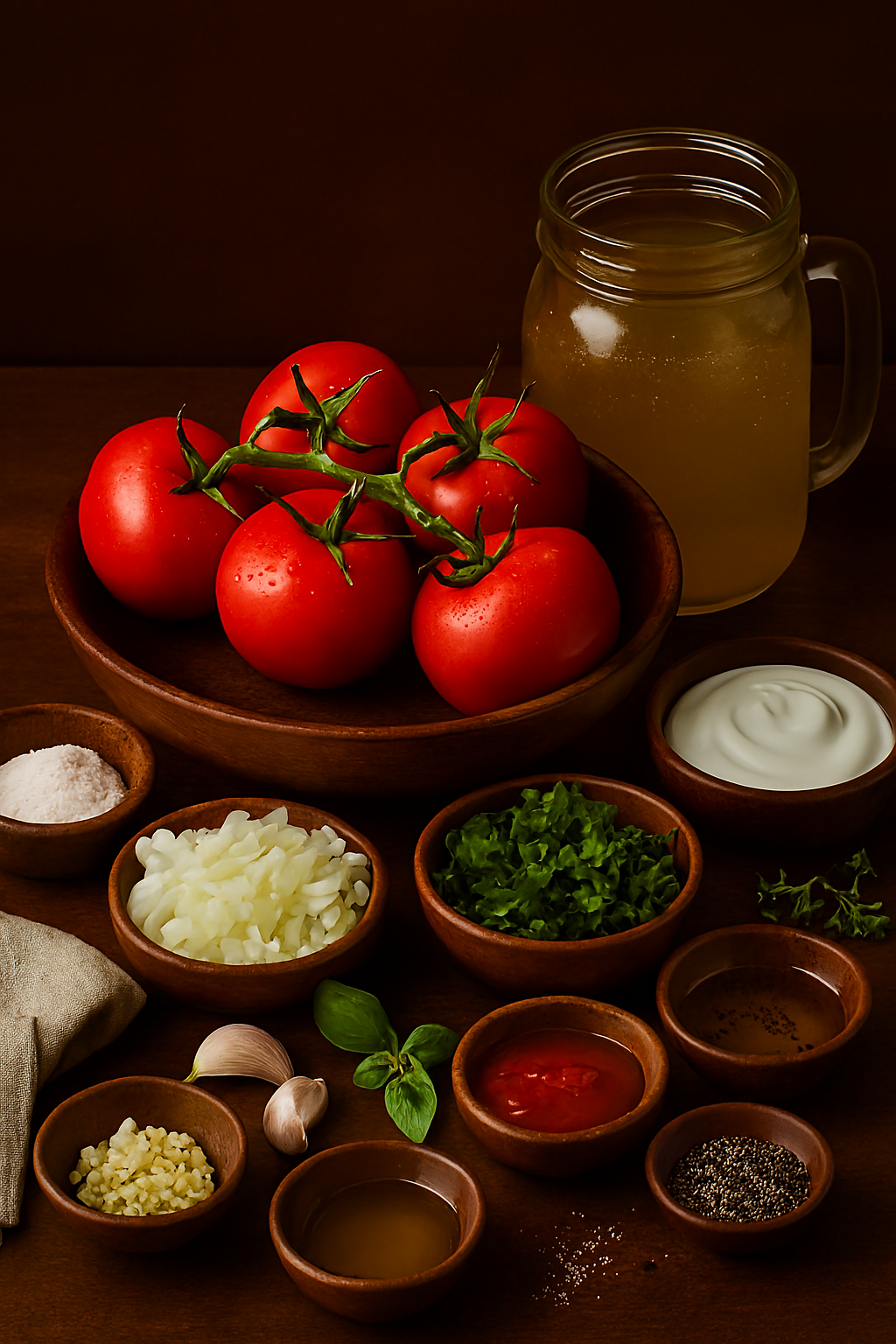 Ingredientes crema de tomate asado