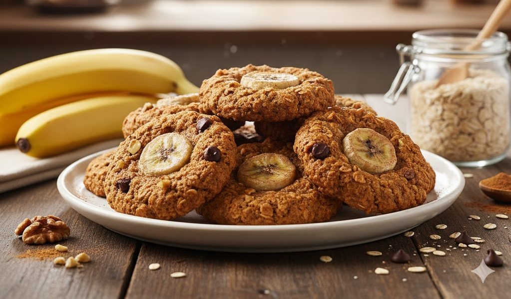 Galletas de avena doradas y crujientes