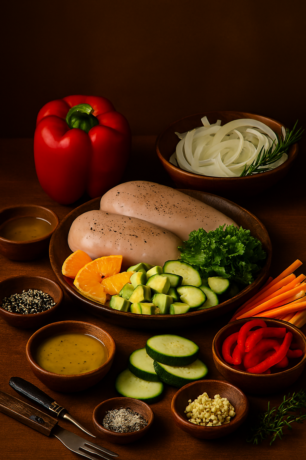 Ingredientes para salteado de tofu con brócoli